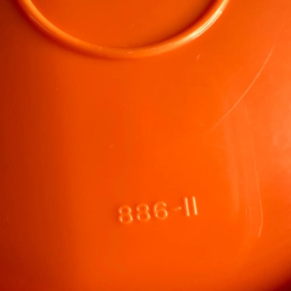 Vintage Tupperware servalier bowl orange with lid holds 2 cups